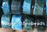 CRB2146 15.5 inches 9mm - 10mm faceted tyre apatite gemstone beads