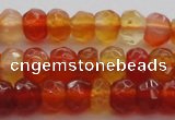 CRB215 15.5 inches 3*4mm faceted rondelle red agate beads