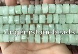 CRB2167 15.5 inches 12mm - 13mm faceted tyre light prehnite beads