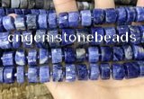 CRB2178 15.5 inches 13mm - 14mm faceted tyre sodalite beads