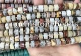 CRB2180 15.5 inches 9mm - 10mm faceted tyre crazy lace agate beads