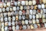 CRB2182 15.5 inches 12mm - 13mm faceted tyre crazy lace agate beads