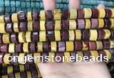 CRB2201 15.5 inches 8mm - 9mm faceted tyre mookaite beads