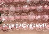 CRB2235 15.5 inches 2*3mm faceted rondelle strawberry quartz beads