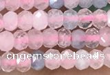 CRB2236 15.5 inches 2*3mm faceted rondelle morganite beads