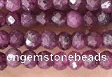 CRB2244 15.5 inches 2*3mm faceted rondelle ruby gemstone beads