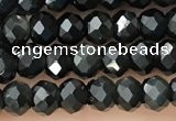 CRB2248 15.5 inches 3*4mm faceted rondelle obsidian beads