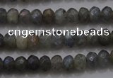 CRB225 15.5 inches 2.5*4mm faceted rondelle AB-color labradorite beads