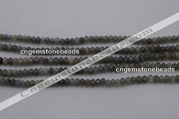 CRB225 15.5 inches 2.5*4mm faceted rondelle AB-color labradorite beads