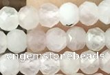 CRB2250 15.5 inches 3*4mm faceted rondelle rose quartz beads