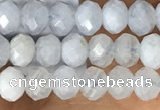 CRB2252 15.5 inches 3*4mm faceted rondelle blue lace agate beads