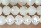CRB2255 15.5 inches 3*4mm faceted rondelle white moonstone beads