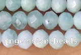 CRB2260 15.5 inches 3*4mm faceted rondelle amazonite beads