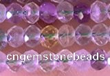 CRB2261 15.5 inches 3*4mm faceted rondelle fluorite beads