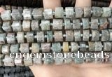 CRB2301 15.5 inches 8mm - 9mm faceted tyre ghost gemstone beads