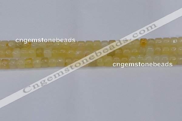 CRB2500 15.5 inches 6*8mm rondelle yellow jade beads wholesale