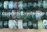 CRB2559 15.5 inches 2*4mm heishi moss agate beads wholesale