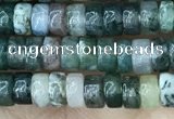 CRB2559 15.5 inches 2*4mm heishi moss agate beads wholesale