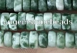 CRB2561 15.5 inches 2*4mm heishi moss agate beads wholesale