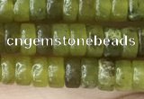 CRB2564 15.5 inches 2*4mm heishi olive jade beads wholesale