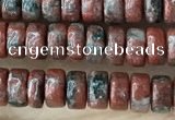 CRB2569 15.5 inches 2*4mm heishi brecciated jasper beads wholesale