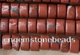 CRB2570 15.5 inches 2*4mm heishi red jasper beads wholesale