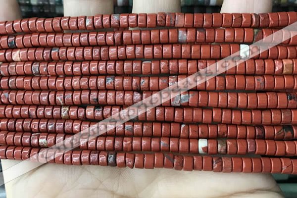 CRB2570 15.5 inches 2*4mm heishi red jasper beads wholesale