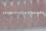 CRB261 15.5 inches 5*12mm rondelle rose quartz beads wholesale