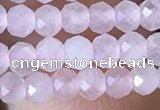 CRB2622 15.5 inches 2*3mm faceted rondelle rose quartz beads