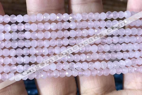 CRB2622 15.5 inches 2*3mm faceted rondelle rose quartz beads