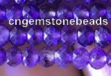 CRB2631 15.5 inches 3*4mm faceted rondelle amethyst beads