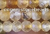 CRB2633 15.5 inches 4*5mm faceted rondelle citrine gemstone beads