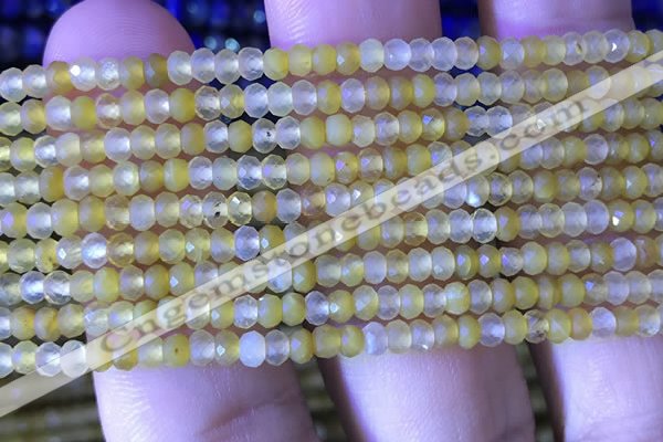 CRB2634 15.5 inches 2*3mm faceted rondelle yellow opal beads