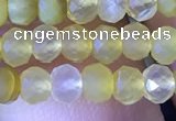 CRB2635 15.5 inches 3*4mm faceted rondelle yellow opal beads