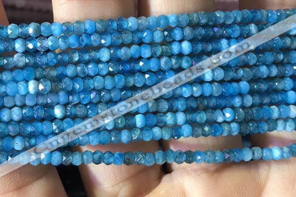 CRB2640 15.5 inches 2*3mm faceted rondelle apatite gemstone beads