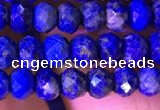 CRB2647 15.5 inches 3*4mm faceted rondelle lapis lazuli beads