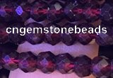 CRB2667 15.5 inches 3*4mm faceted rondelle red garnet beads