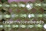 CRB2668 15.5 inches 3*4mm faceted rondelle peridot beads