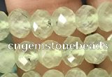 CRB2671 15.5 inches 4*6mm faceted rondelle prehnite beads