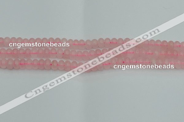 CRB2801 15.5 inches 5*8mm rondelle rose quartz beads wholesale