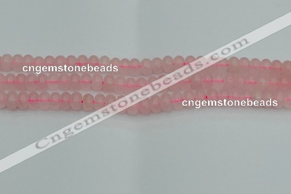 CRB2802 15.5 inches 6*10mm rondelle rose quartz beads wholesale