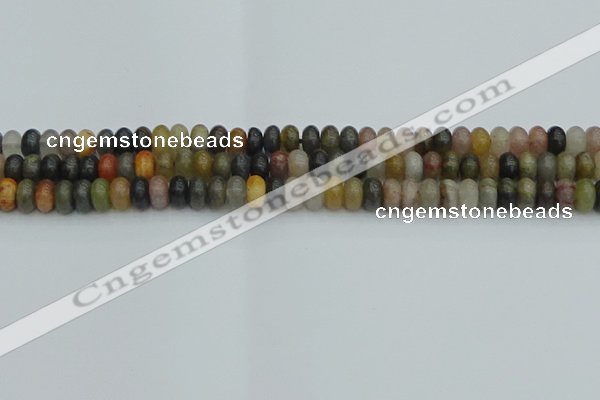 CRB2845 15.5 inches 4*6mm rondelle fancy jasper beads wholesale