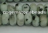 CRB2852 15.5 inches 6*10mm rondelle sesame jasper beads