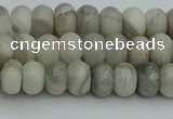 CRB2860 15.5 inches 4*6mm rondelle grey agate beads