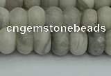 CRB2862 15.5 inches 6*10mm rondelle grey agate beads