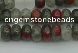 CRB2870 15.5 inches 4*6mm rondelle blood jasper beads
