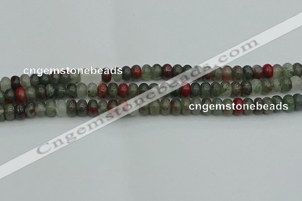 CRB2870 15.5 inches 4*6mm rondelle blood jasper beads