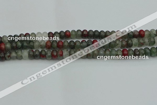 CRB2871 15.5 inches 5*8mm rondelle blood jasper beads