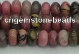 CRB2885 15.5 inches 4*6mm rondelle rhodonite beads wholesale