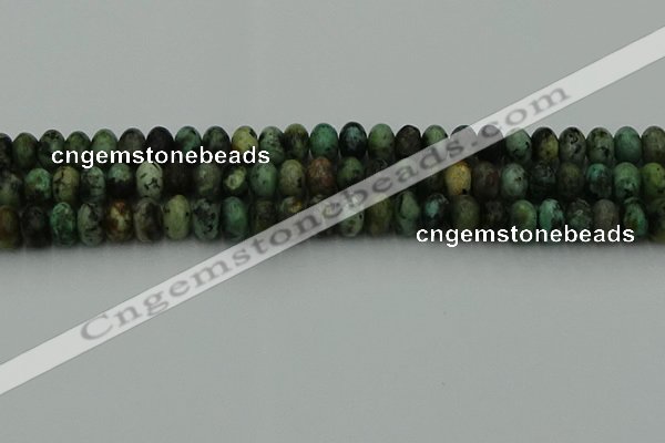 CRB2902 15.5 inches 6*10mm rondelle African turquoise beads